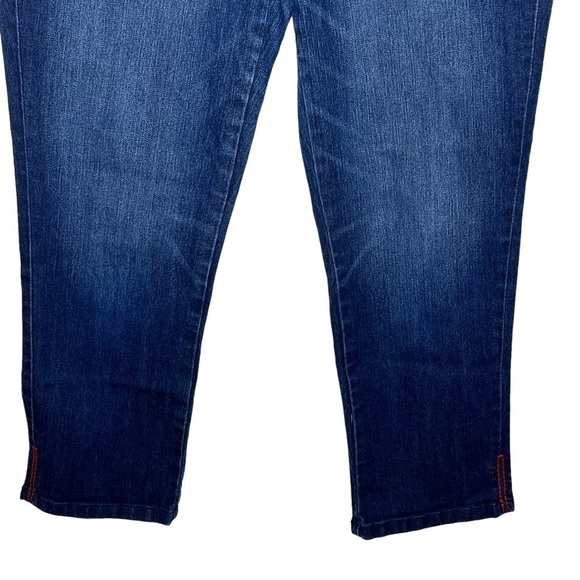 Nine West Vintage Boho Women’s Mid Rise Stretch Crop Jeans Size 6 28 Dark Wash - Picture 4 of 14